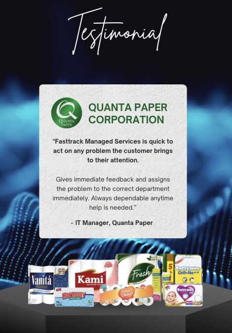 Quanta Paper Corporation testimonial